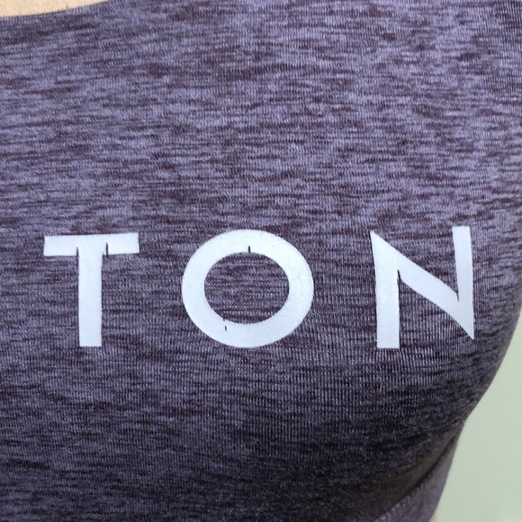 Peloton Sports Bra Size Small Dusty Heathered Purple Caged Strappy Back - Picture 4 of 9